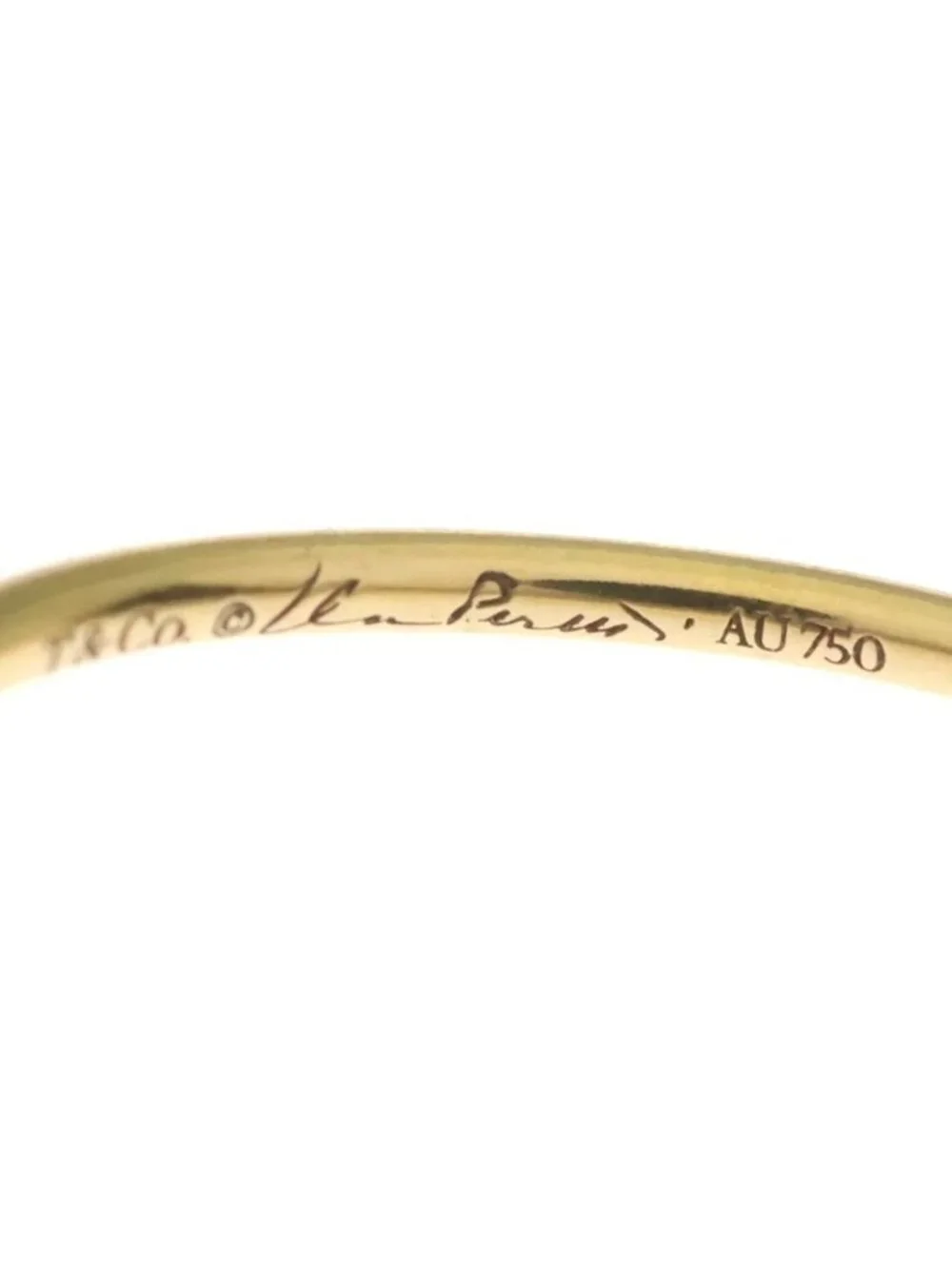 Tiffany & Co Wave Single Row Diamond Ring 18K Yellow Gold